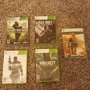 Bundle of 5 Xbox 360 call of duty